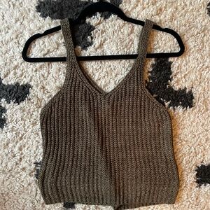 moon & madison Olive Knit Tank Top
